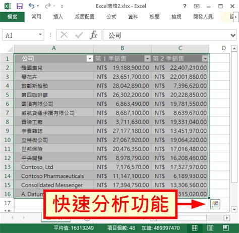 快速分析|Excel 快速分析功能使用教學與範例